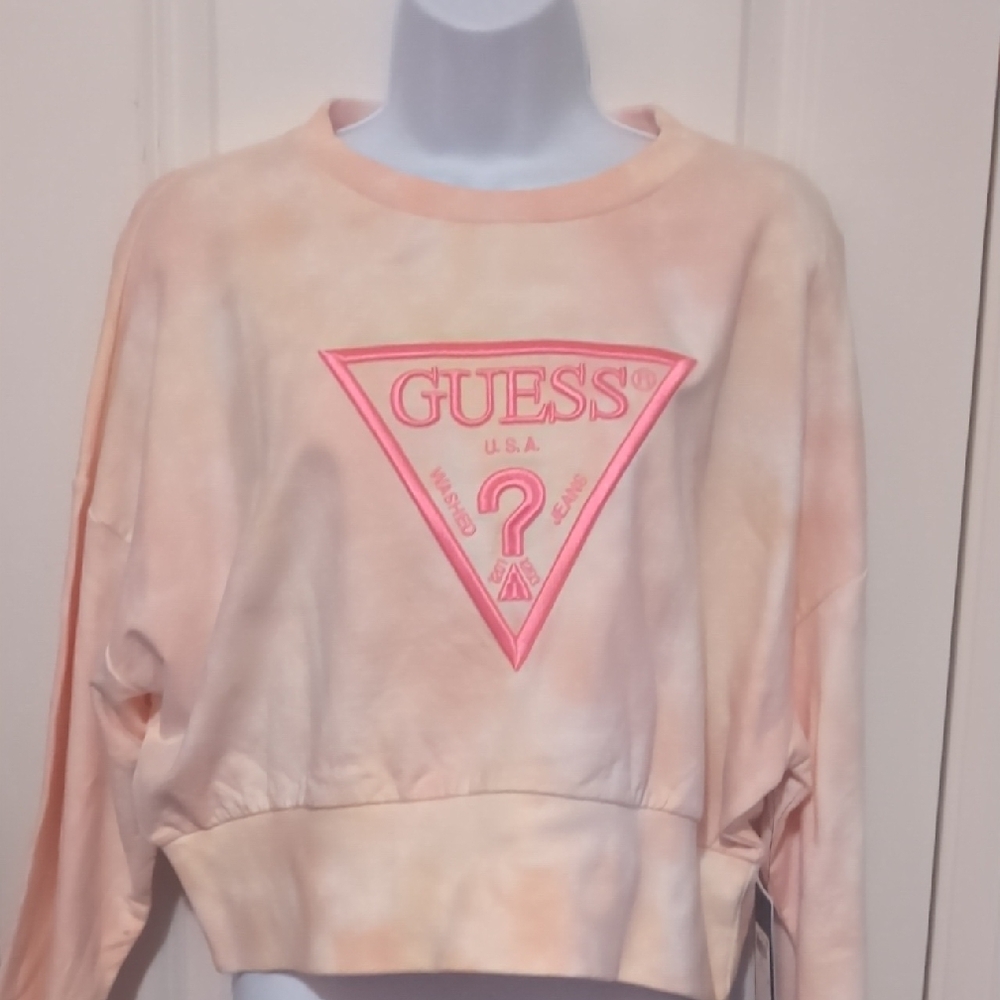 Guess Pastel Pink Logo Sweatshirt - Picture 4 of 8